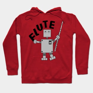 Flute Robot Text Hoodie